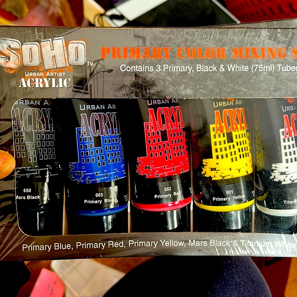 SOHO urban artist acrylic primary color paint set